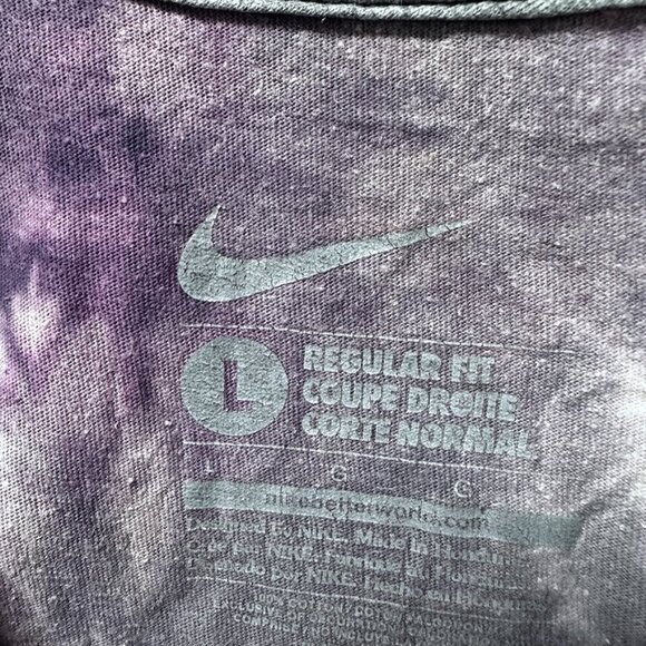 Nike Tee Tie Dye Shirt Size Large Purple Blue Tied Dyed T-Shirt Tee The Beast - Picture 3 of 5